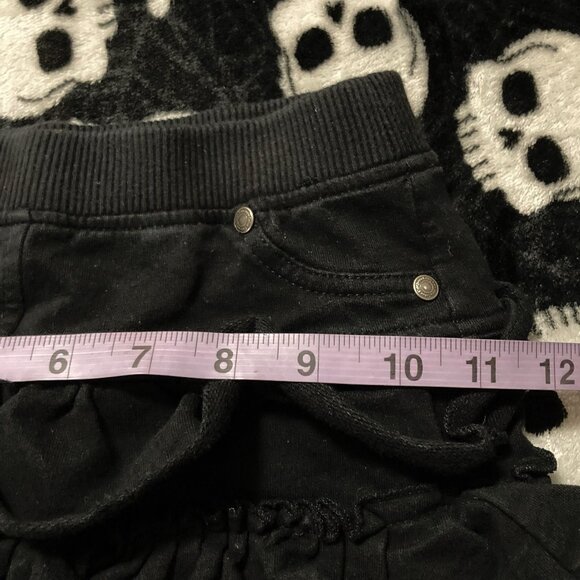 CALVIN KLEIN Little girl's black frilly tiered mini skirt ~ Goth kids size 4 5 6 - Picture 4 of 8